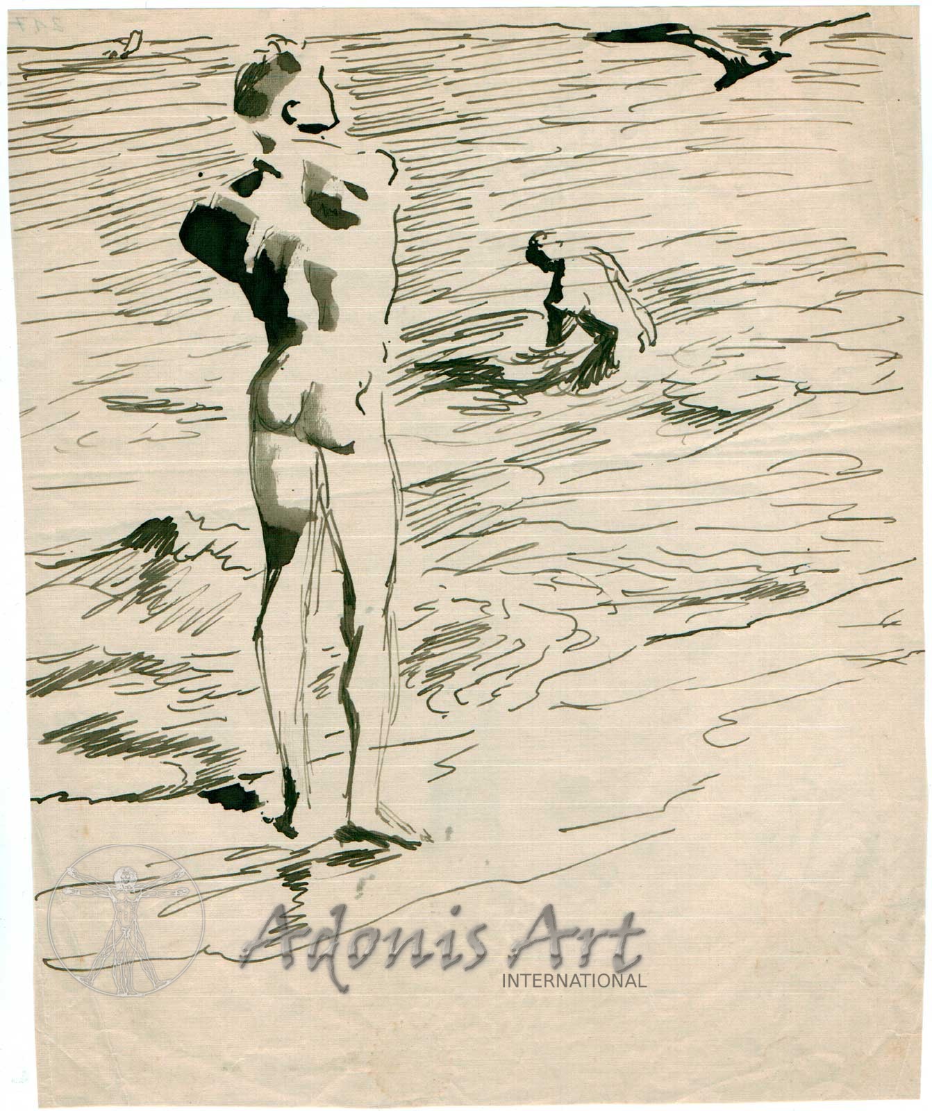 'Bathing at the Beach' by Wilhelm Heinrich Focke