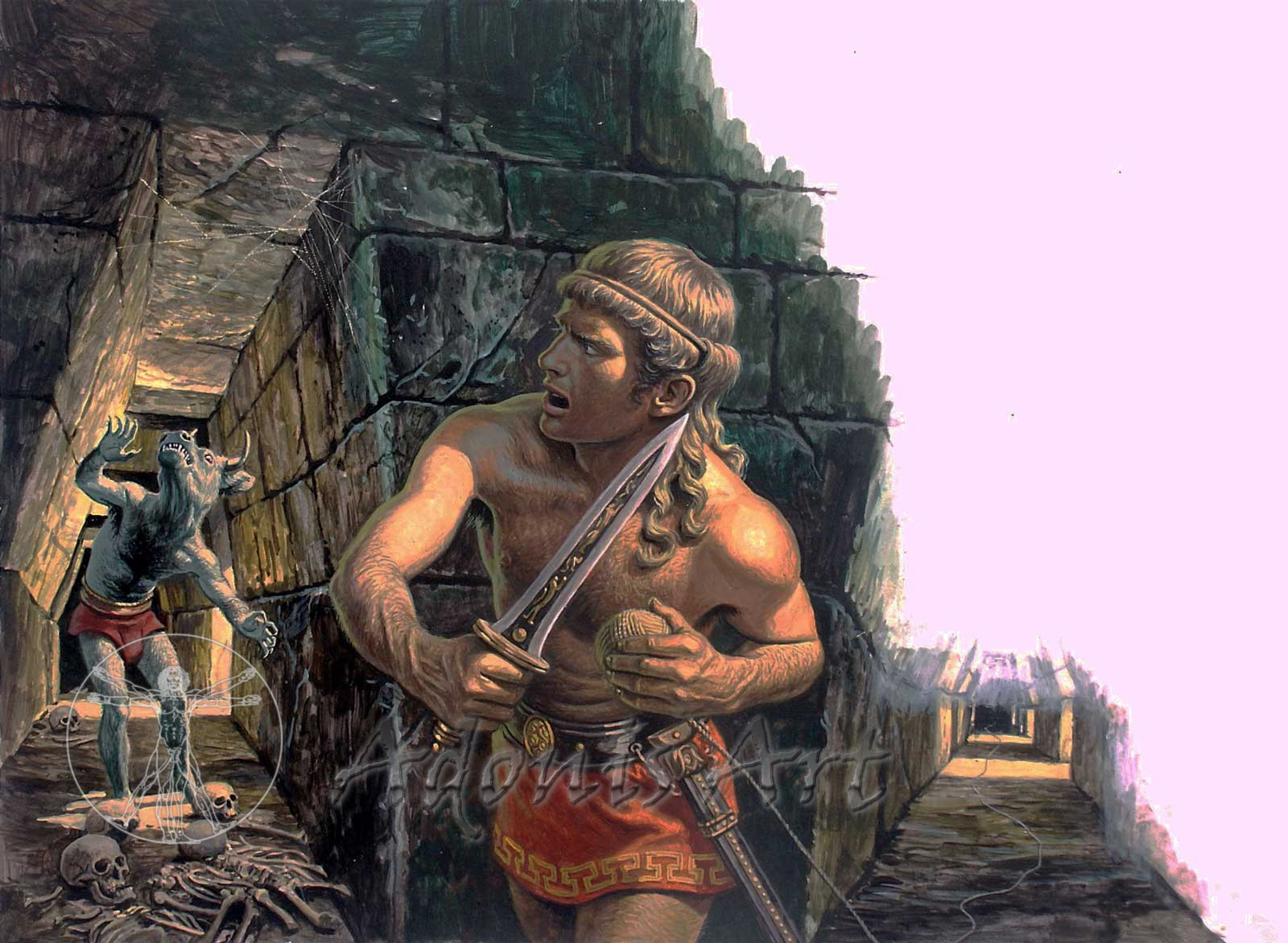 'Theseus and the Minotaur I' by Roger Payne