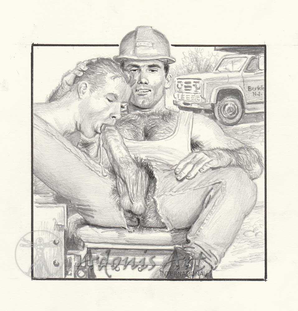 Erotic Drawing No. A103 by Roger Payne