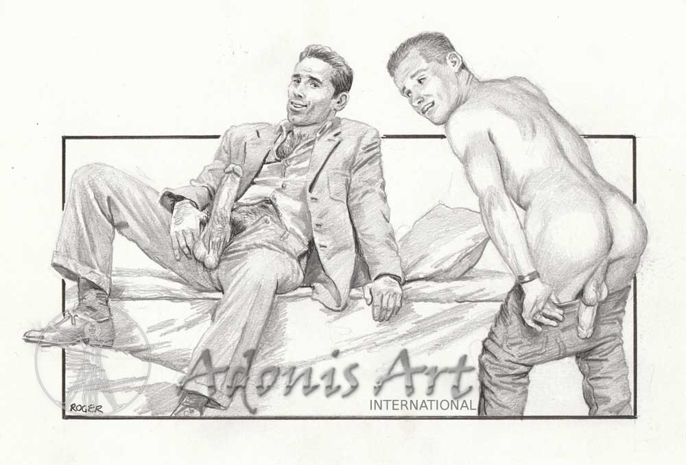 Erotic Drawing No. A111 by Roger Payne