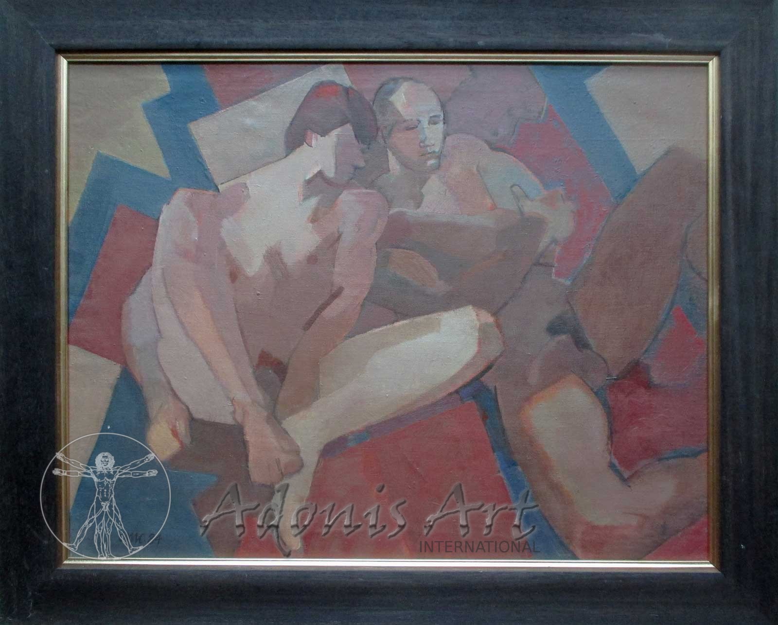 'Nudes on Red and Blue Cloth' by Cornelius McCarthy