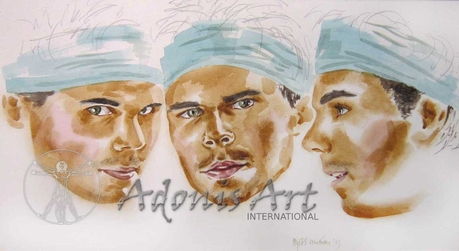 'Triple Portrait - Rafa' by Myles Antony