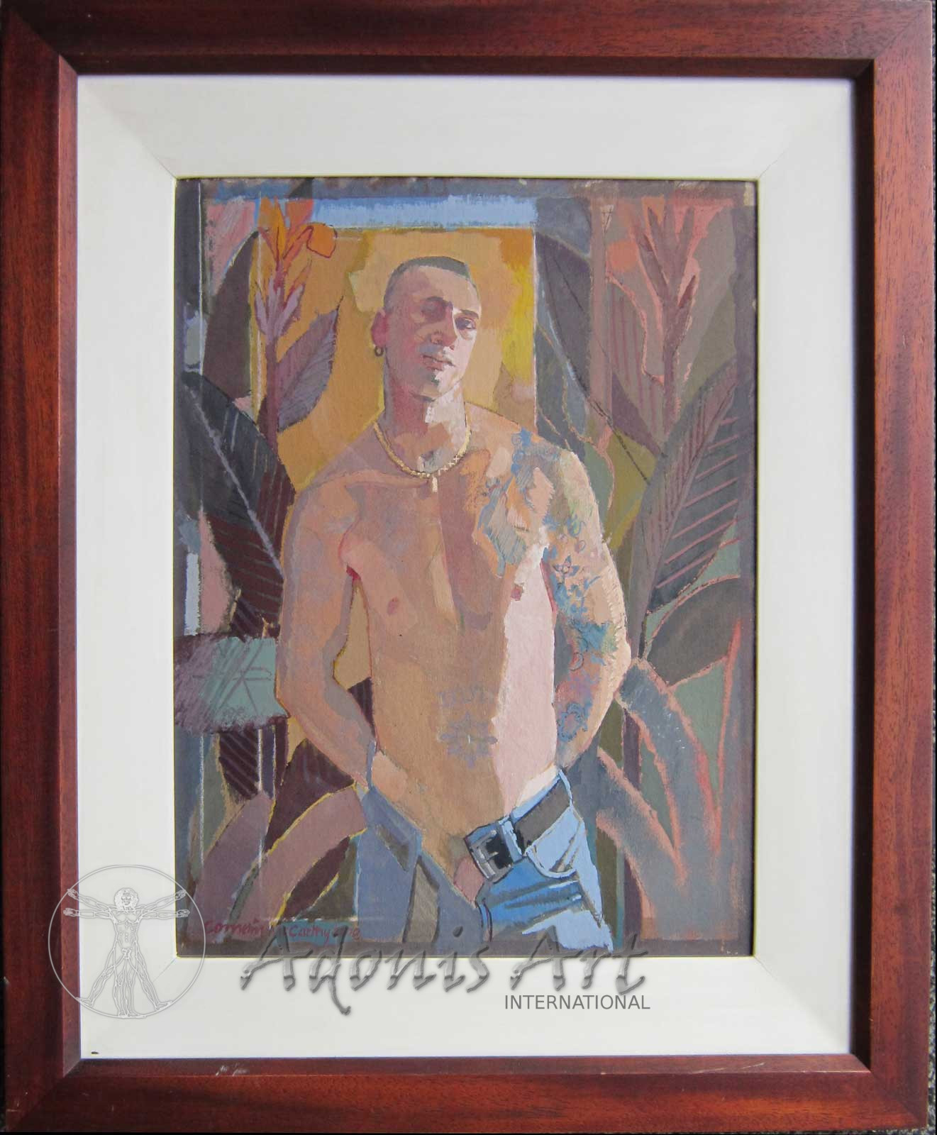 'Andrew with Canna Lillies' by Cornelius McCarthy