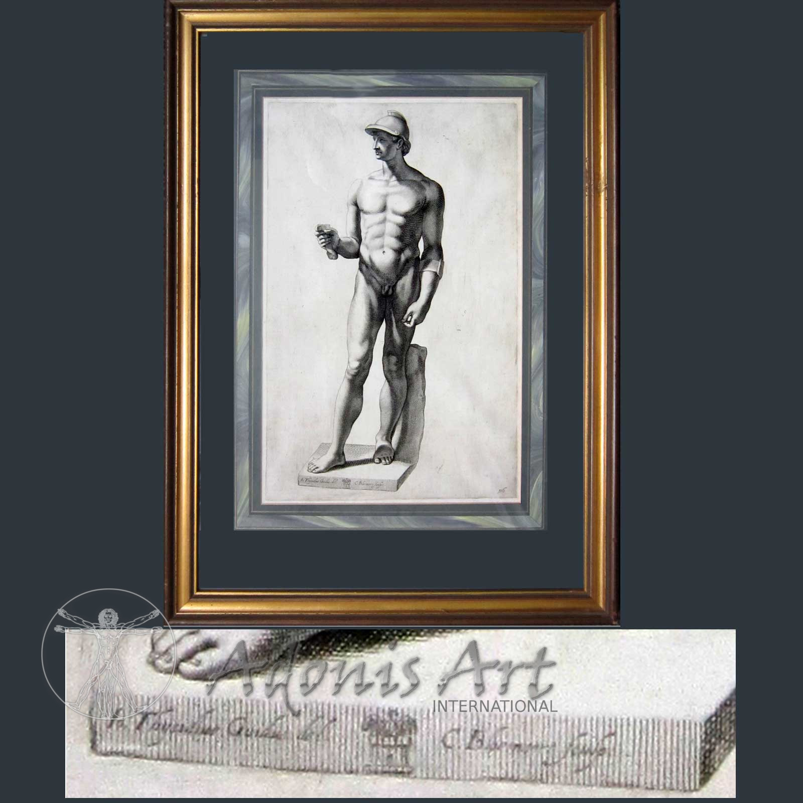 'Antique Classical Engraving A' by