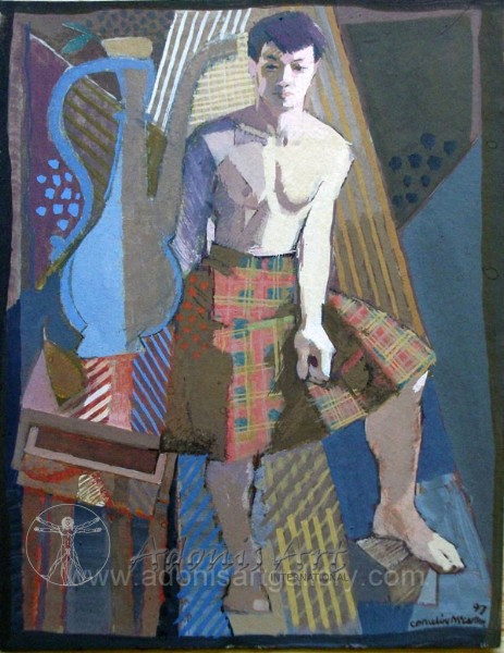 'John H wearing Davids Kilt' by Cornelius McCarthy