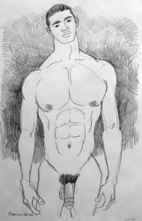 Thumbnail image: 'Muscle Man Standing' by Douglas Simonson   