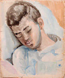 Thumbnail image: 'Michael Asleep' by Peter Samuelson ("Windrush Generation series")