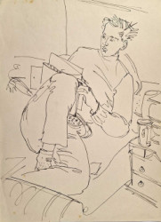 Thumbnail image: 'Sketching on the Bed' by Peter Samuelson