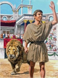 Thumbnail image: 'Androcles and the Lion' by Roger Payne