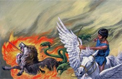 Thumbnail image: 'Bellerophon and Pegasus' by Roger Payne