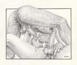 Thumbnail image: Erotic Drawing No. A118 by Roger Payne
