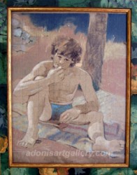 Thumbnail image: 'Sitting on the Rug' by Aelred Bartlett